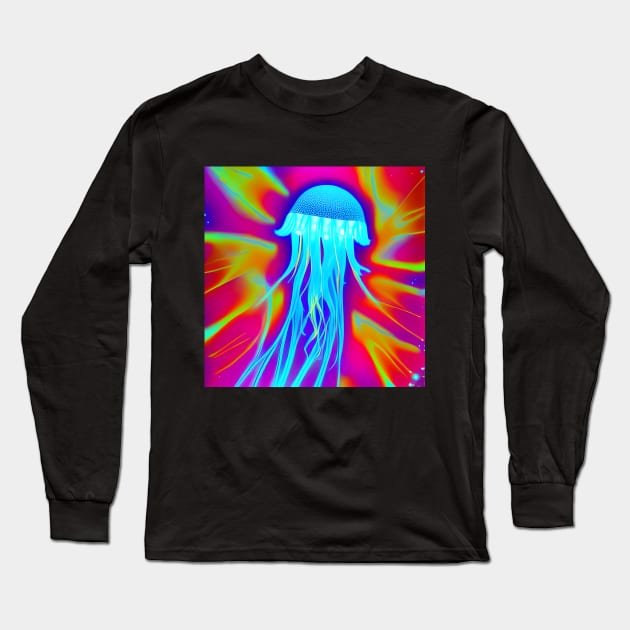 Energetic Jellyfish Long Sleeve T-Shirt by SmartPufferFish